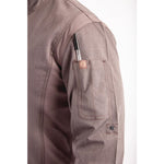 Veste de cuisine mixte légère à fermeture éclair Hartford Chef Works Urban gris graphite S — BB263-S