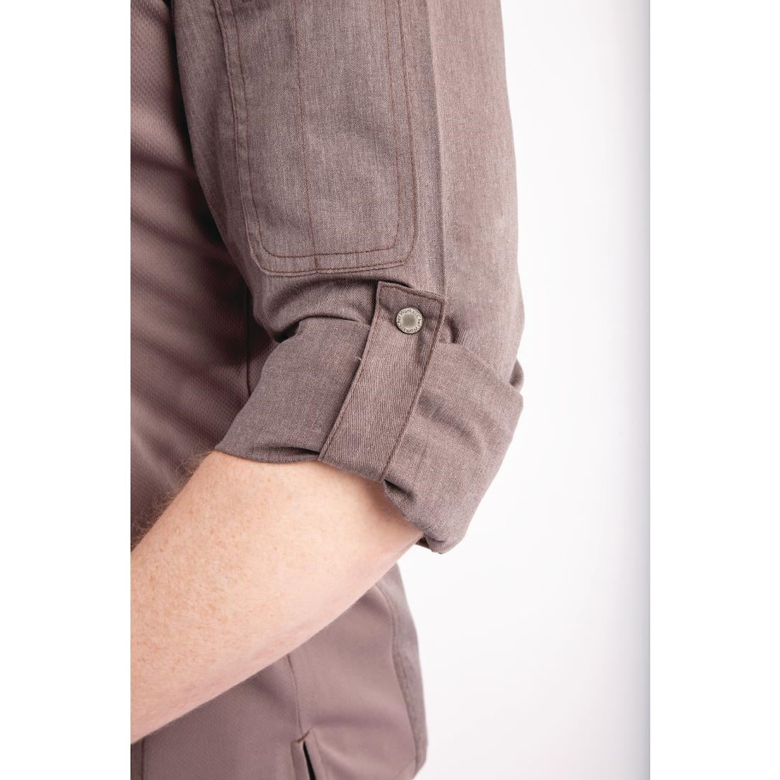 Veste de cuisine mixte légère à fermeture éclair Hartford Chef Works Urban gris graphite S — BB263-S