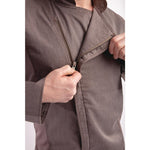 Veste de cuisine mixte légère à fermeture éclair Hartford Chef Works Urban gris graphite S — BB263-S