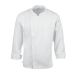 Veste de cuisine mixte légère à fermeture éclair Hartford Chef Works Urban blanche M — BB264-M