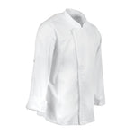 Veste de cuisine mixte légère à fermeture éclair Hartford Chef Works Urban blanche M — BB264-M