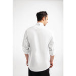 Veste de cuisine mixte légère à fermeture éclair Hartford Chef Works Urban blanche M — BB264-M