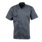 Veste de cuisine mixte légère manches courtes à fermeture éclair Springfield Chef Works Urban bleu encre XS — BB267-XS
