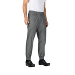 Pantalon de cuisine Works Urban Jogger 257 à fines rayures noires et blanches S — BB300-S