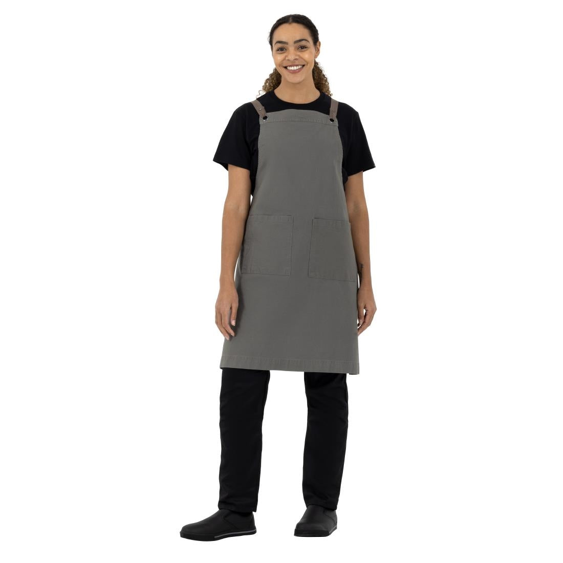 Tablier bavette en coton Southside kaki — BB684