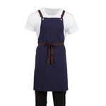 Tablier bavette en coton Southside bleu marine — BB686