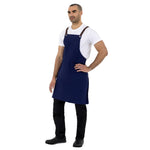 Tablier bavette en coton Southside bleu marine — BB686