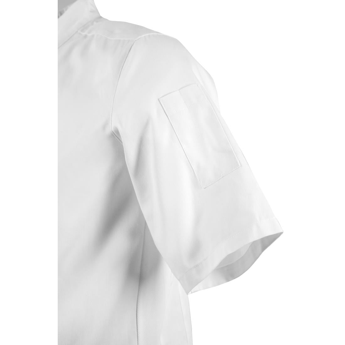 Veste de cuisine mixte col officier Southside blanche M — BB702-M