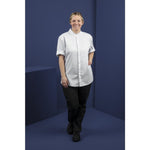 Veste de cuisine mixte col officier Southside blanche L — BB702-L