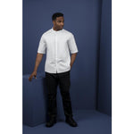 Veste de cuisine mixte col officier Southside blanche M — BB702-M