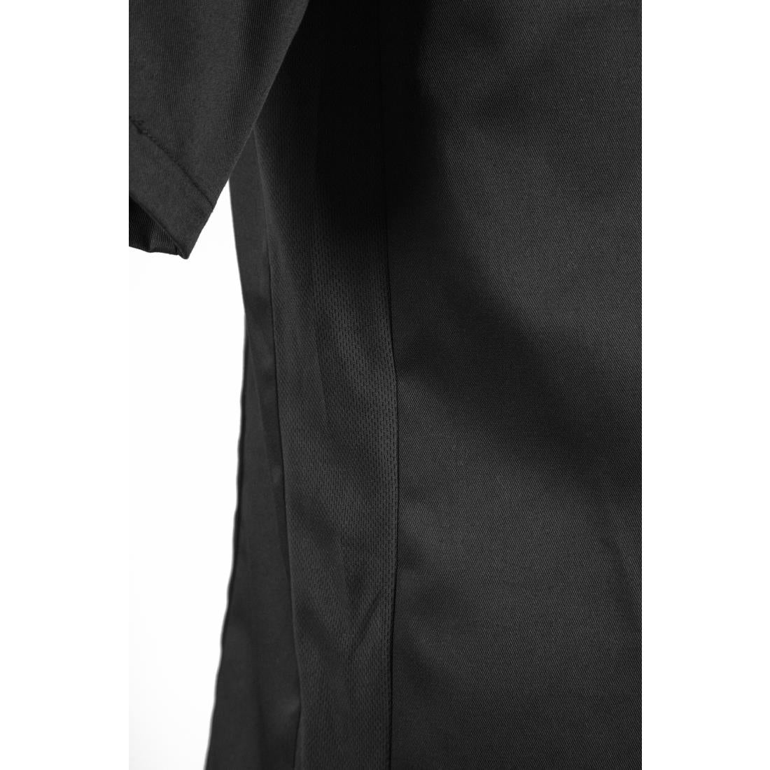 Veste de cuisine mixte col officier Southside noire L — BB711-L