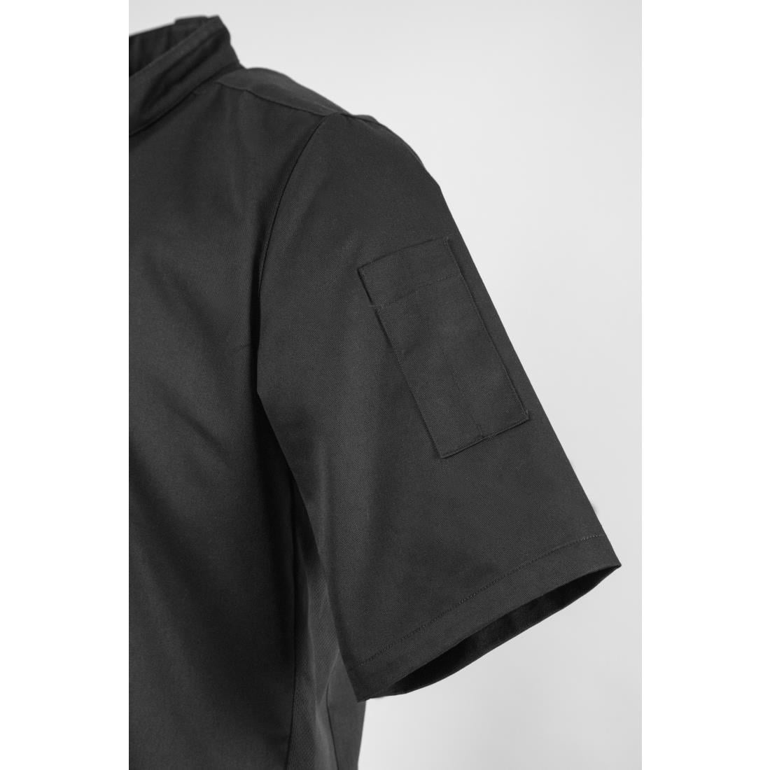 Veste de cuisine mixte col officier Southside noire XL — BB711-XL