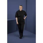 Veste de cuisine mixte col officier Southside noire L — BB711-L