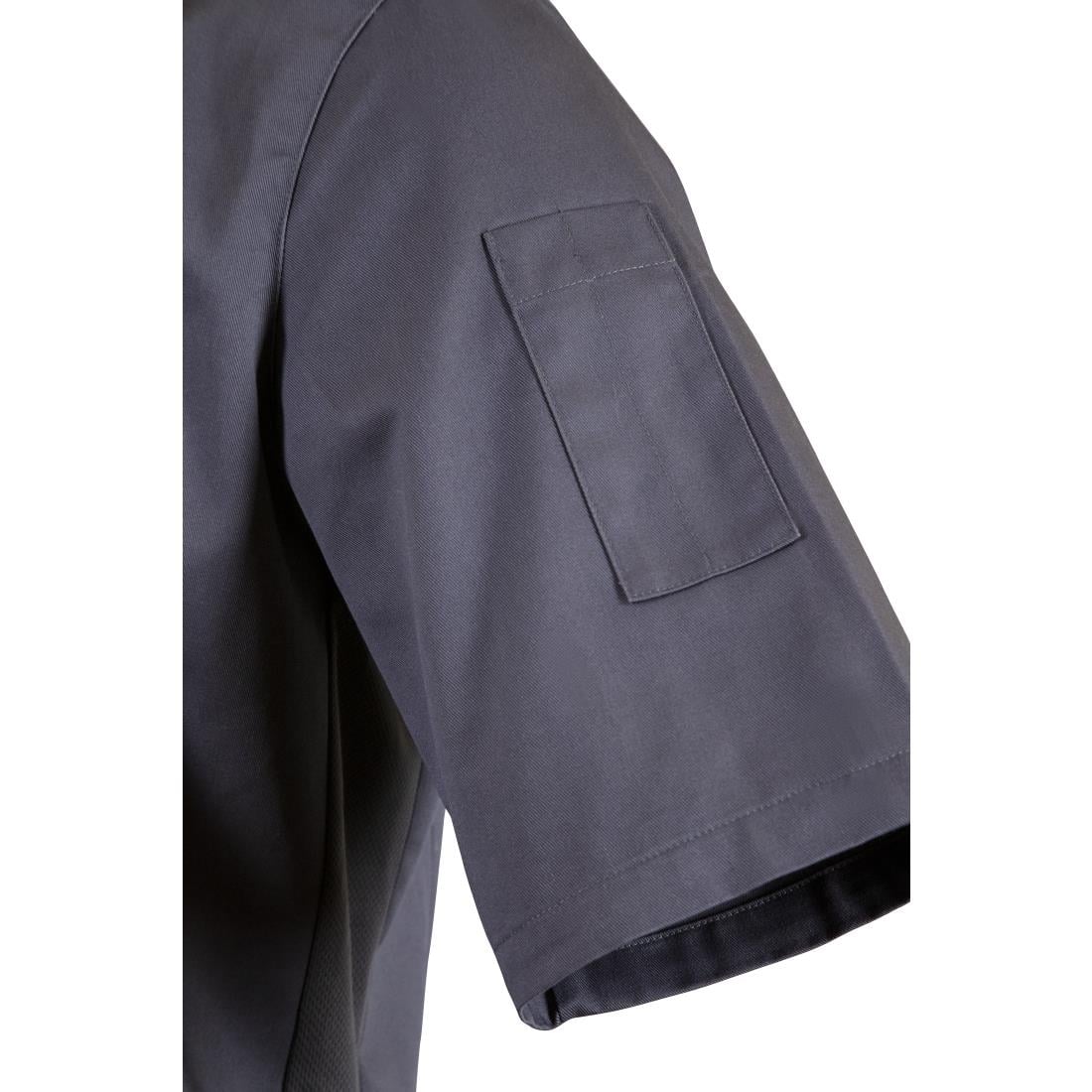 Veste col officier Southside gris anthracite - Taille S — BB712-S