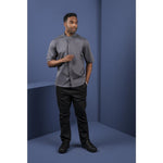Veste col officier Southside gris anthracite - Taille M — BB712-M