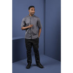 Veste col officier Southside gris anthracite - Taille S — BB712-S
