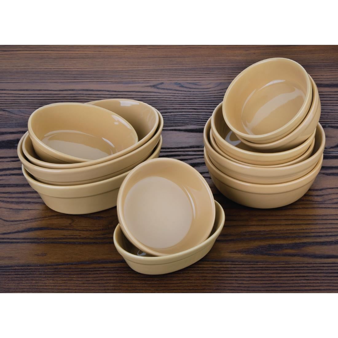 Plats à gratin ovales Olympia Stoneware 161 x 116mm (Lot de 6) — C108