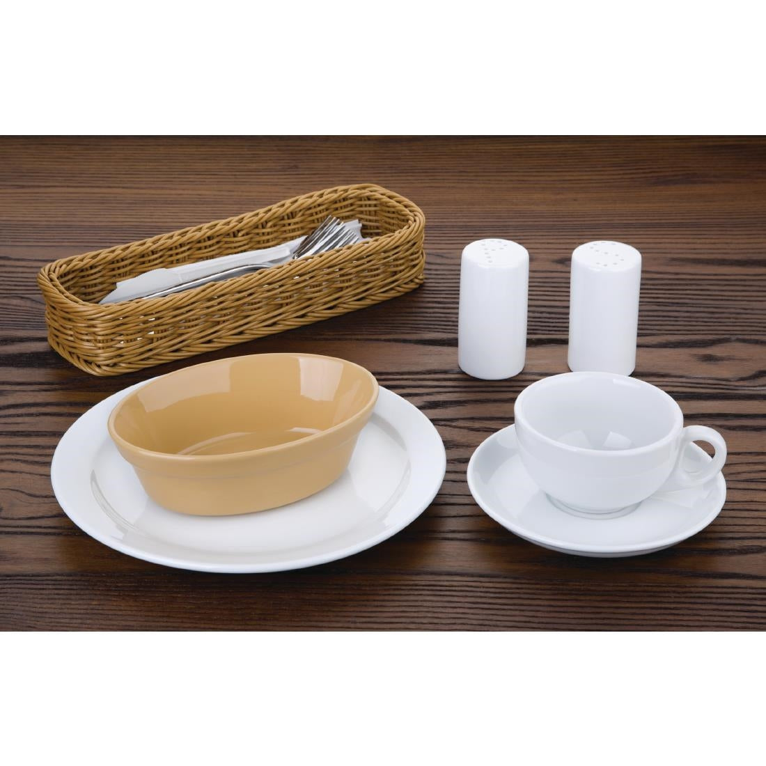 Plats à gratin ovales Olympia Stoneware 161 x 116mm (Lot de 6) — C108
