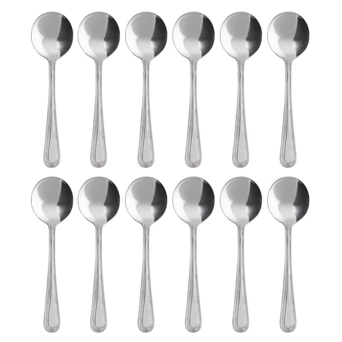 Cuillère à soupe ronde Olympia Bead (lot de 12) — C131