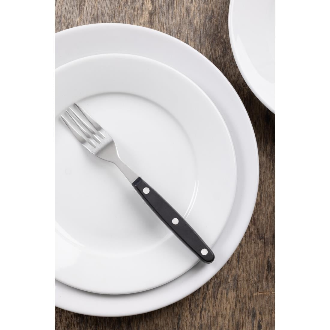 Fourchettes à viande Olympia manche noir (lot de 12) — C135