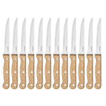 Couteaux à steak manche en bois d'acacia 100% FSC Olympia 113mm (lot de 12) — C136