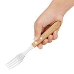 Fourchettes à steak manche en bois d'acacia 100% FSC Olympia 101mm (lot de 12) — C137