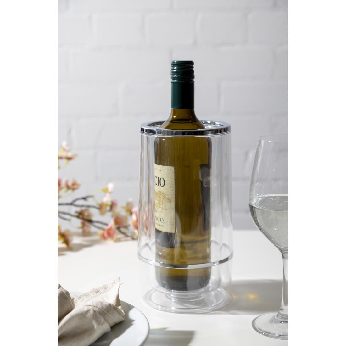 Rafraîchisseur à vin en acrylique APS transparent — C238