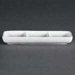 Plats 3 compartiments Olympia Whiteware (lot de 12) — C336