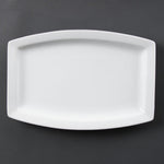 Assiettes rectangulaires Olympia Whiteware 320mm (lot de 6) — C361