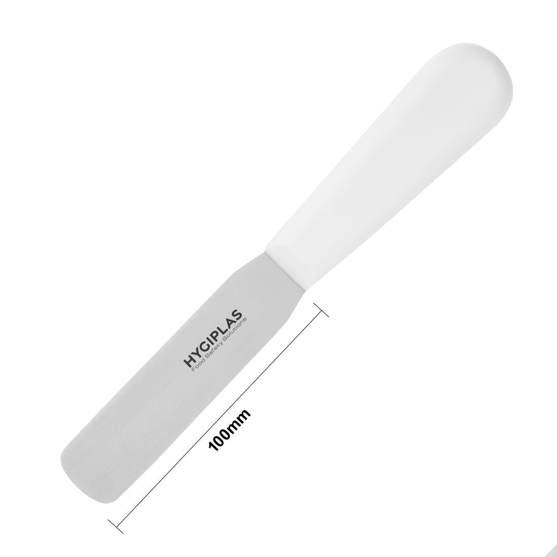 Couteau spatule droit Hygiplas blanc 100mm — C538