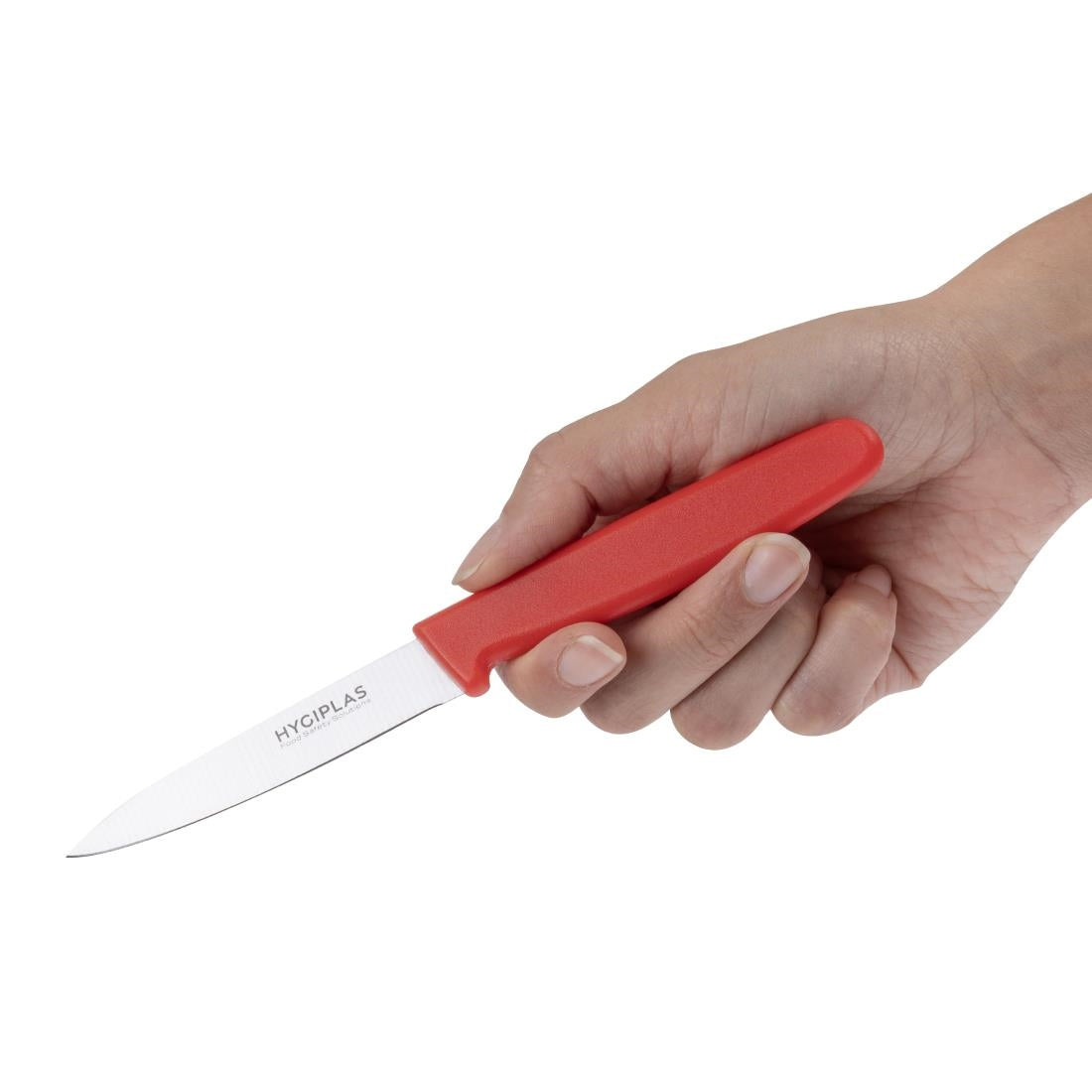 Couteau d'office Hygiplas rouge 75 mm — C542