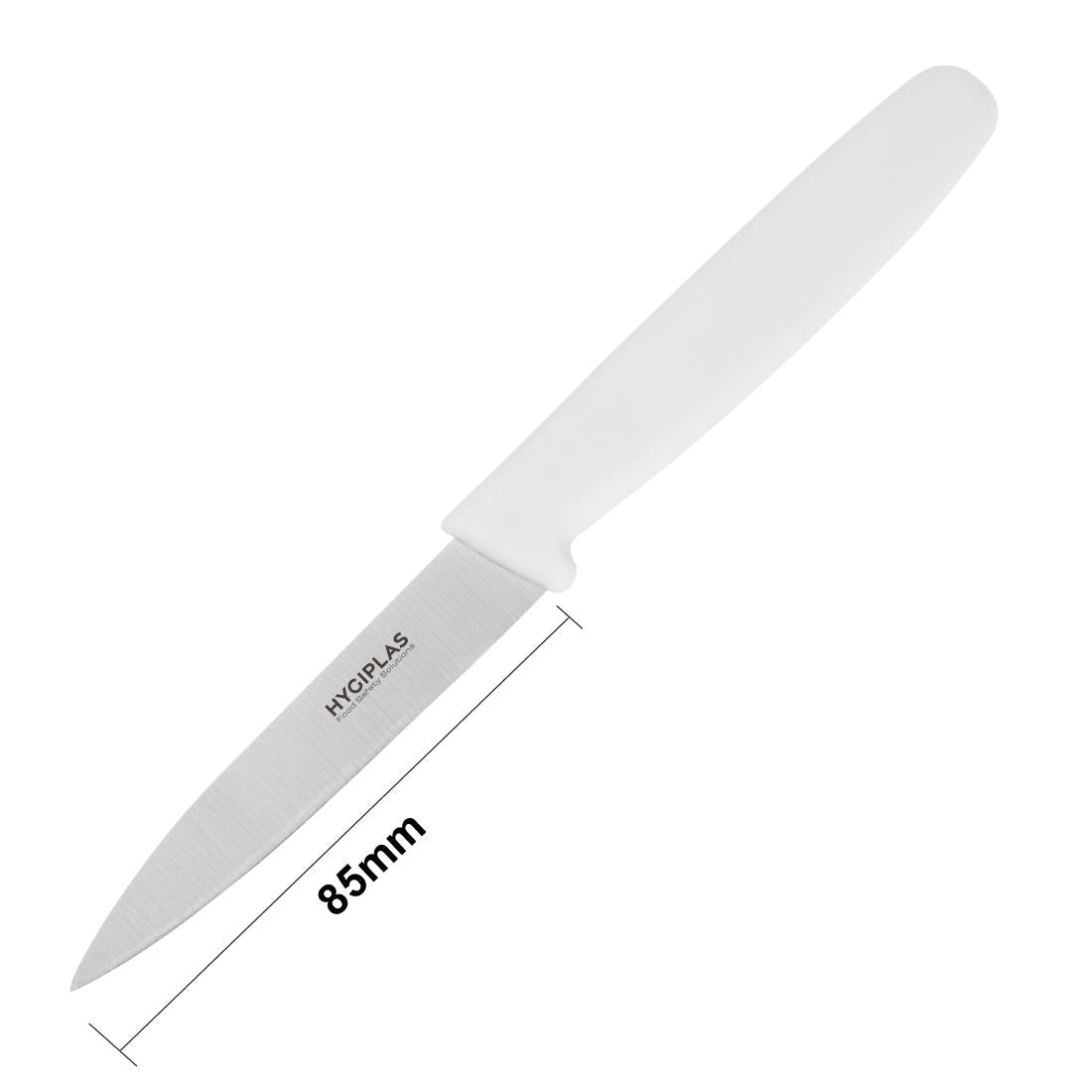 Couteau d'office Hygiplas blanc 75 mm — C546