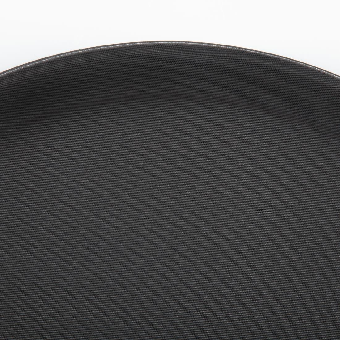 Plateau antidérapant en plastique Olympia Kristallon rond noir 356mm — C557