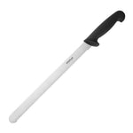Couteau à trancher denté Hygiplas noir 300mm — C580