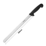 Couteau à trancher denté Hygiplas noir 300mm — C580