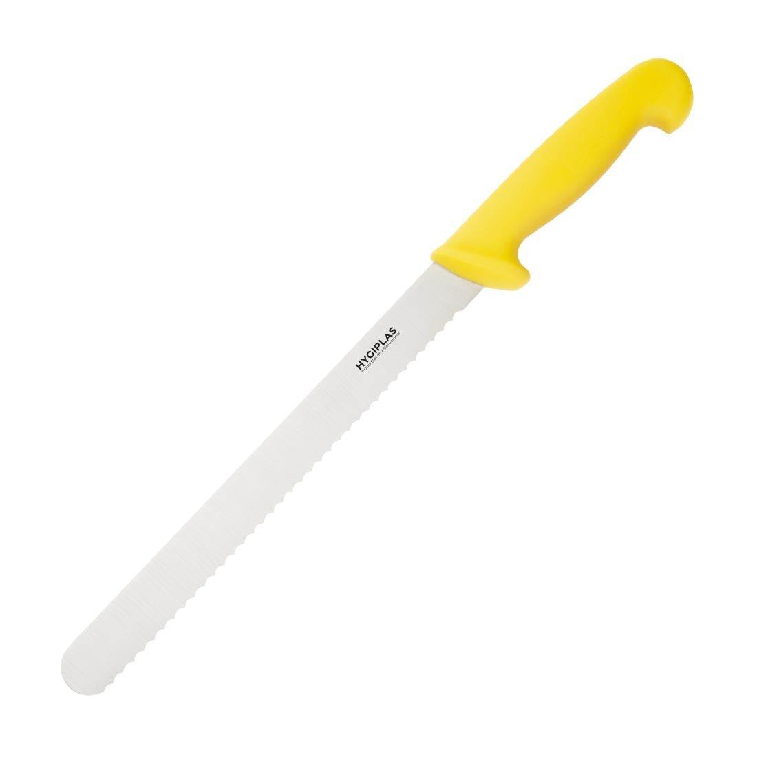 Couteau à trancher denté Hygiplas jaune 248mm — C810