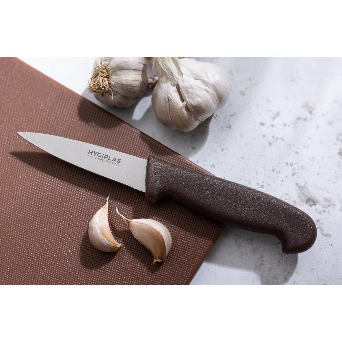 Couteau d'office Hygiplas marron 90 mm — C840