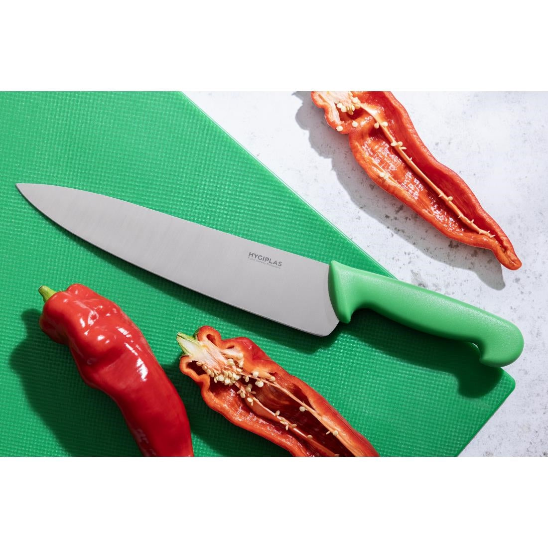 Couteau de cuisine Hygiplas vert 255mm — C868