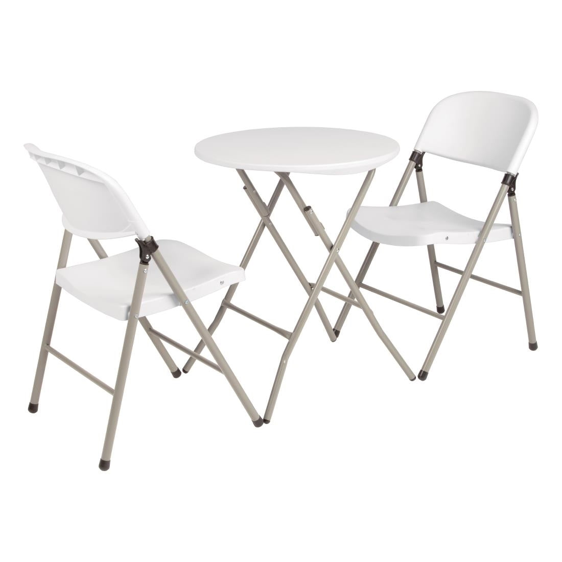 Chaises pliantes Bolero blanches (lot de 2) — CE692
