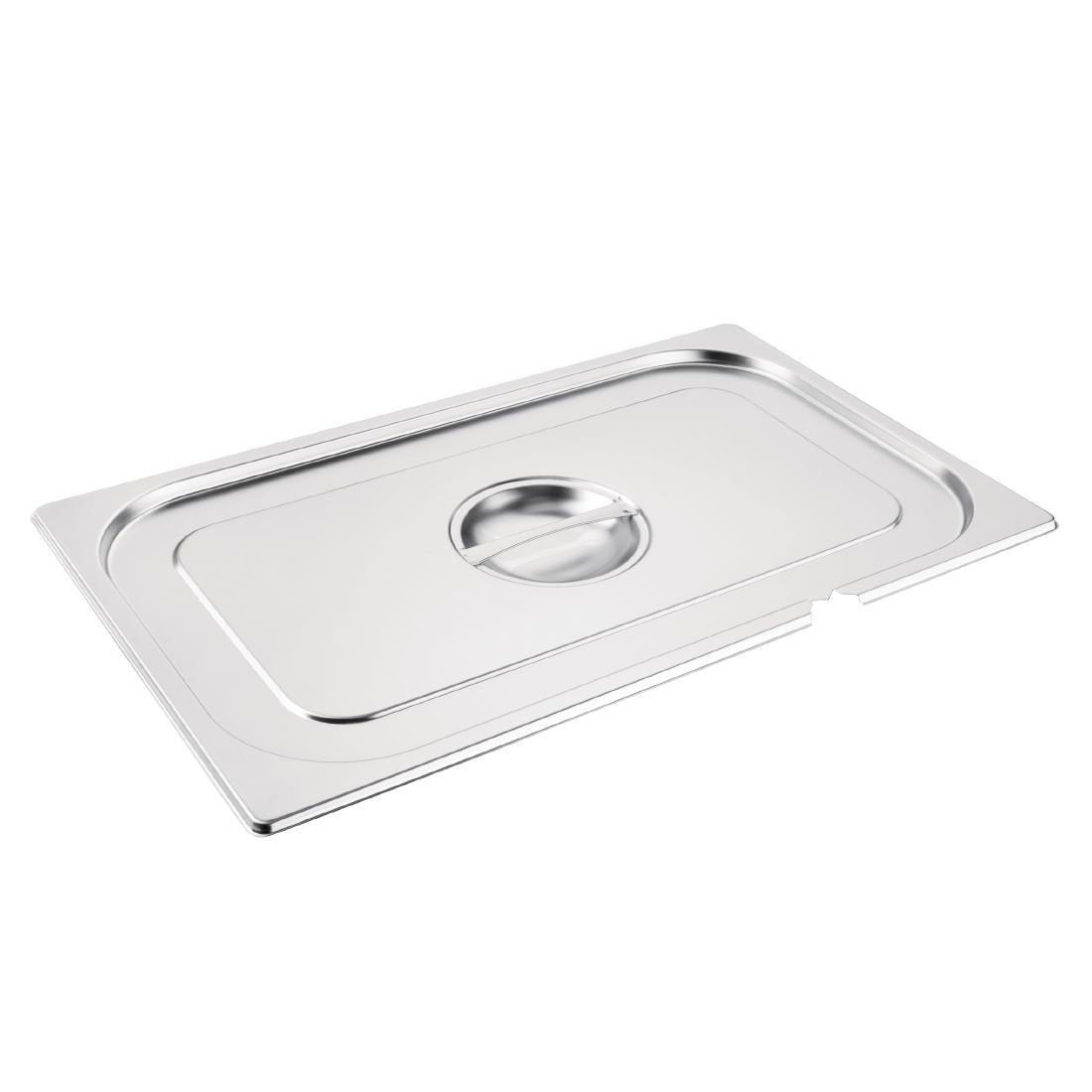 Couvercle inox GN 1/1 avec encoche Vogue — CB170