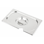 Couvercle inox avec encoche Vogue GN 1/4 — CB174