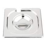 Couvercle inox avec encoche Vogue GN 1/6 — CB175