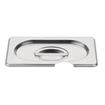 Couvercle inox avec encoche Vogue GN 1/9 — CB176