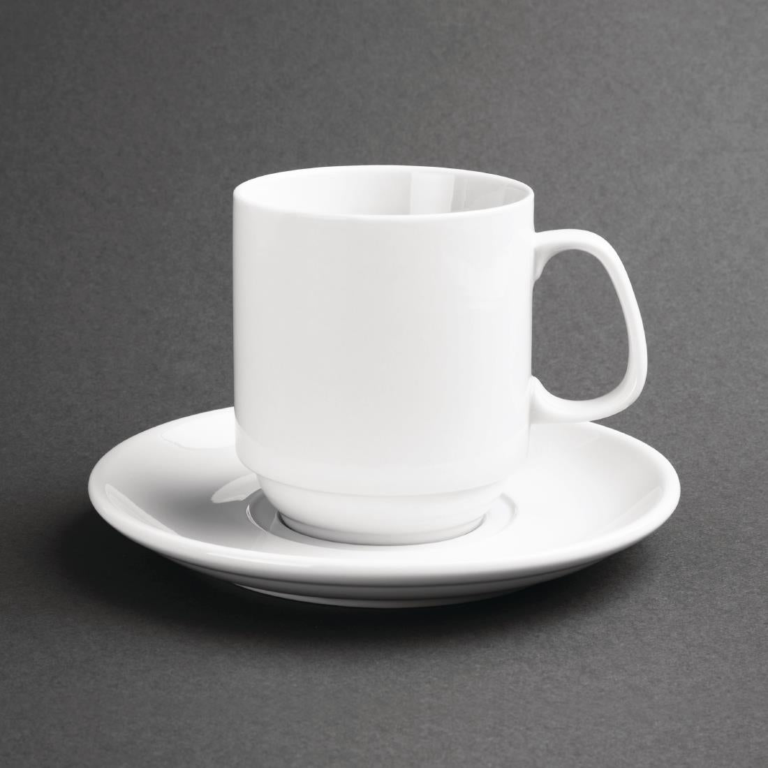 Mugs empilables blancs 284ml Olympia (lot de 12) — CB461