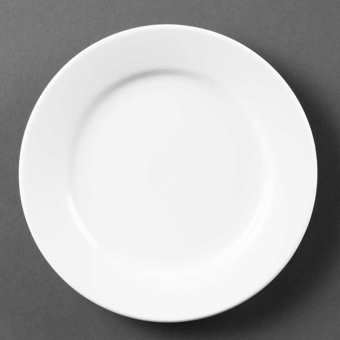 Assiettes À Bord Large Blanches Olympia 165mm (lot de 12) — CB478