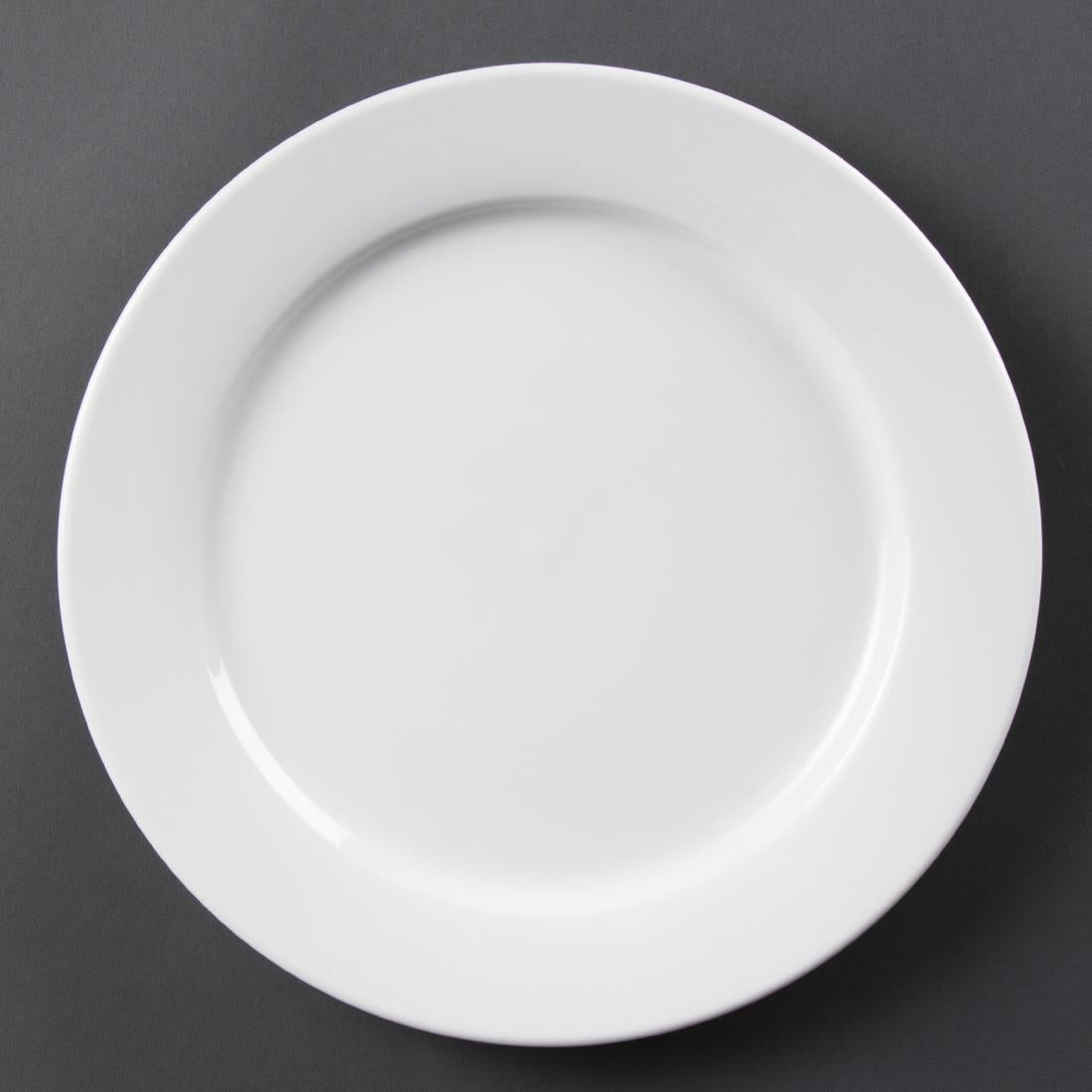 Assiettes À Bord Large Blanches Olympia 280mm (lot de 6) — CB482