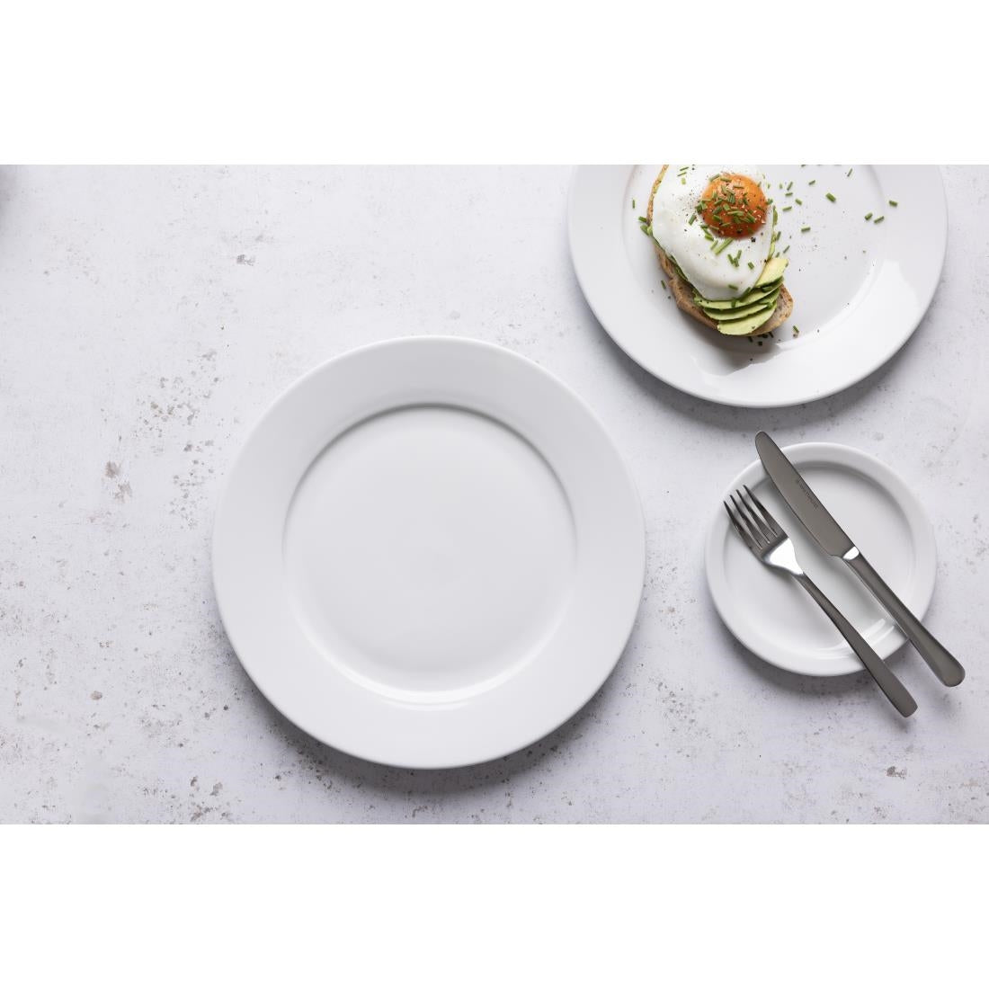 Assiettes à bord large Olympia Whiteware 230mm (lot de 12) — CB480