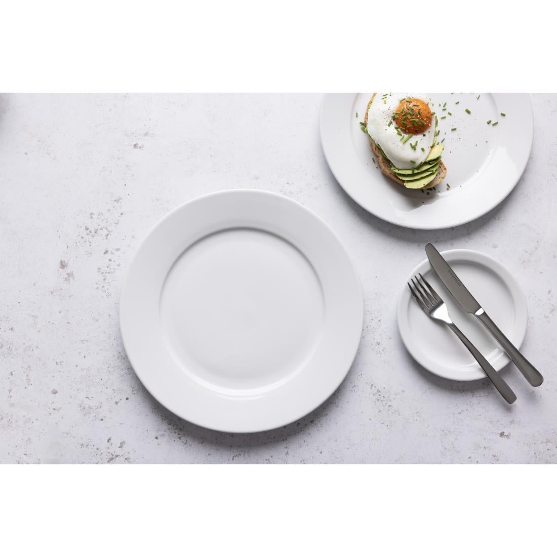 Assiettes À Bord Large Blanches Olympia 310mm (lot de 6) — CB483