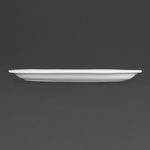 Assiettes Ovales Blanches Olympia 295mm (lot de 6) — CB484