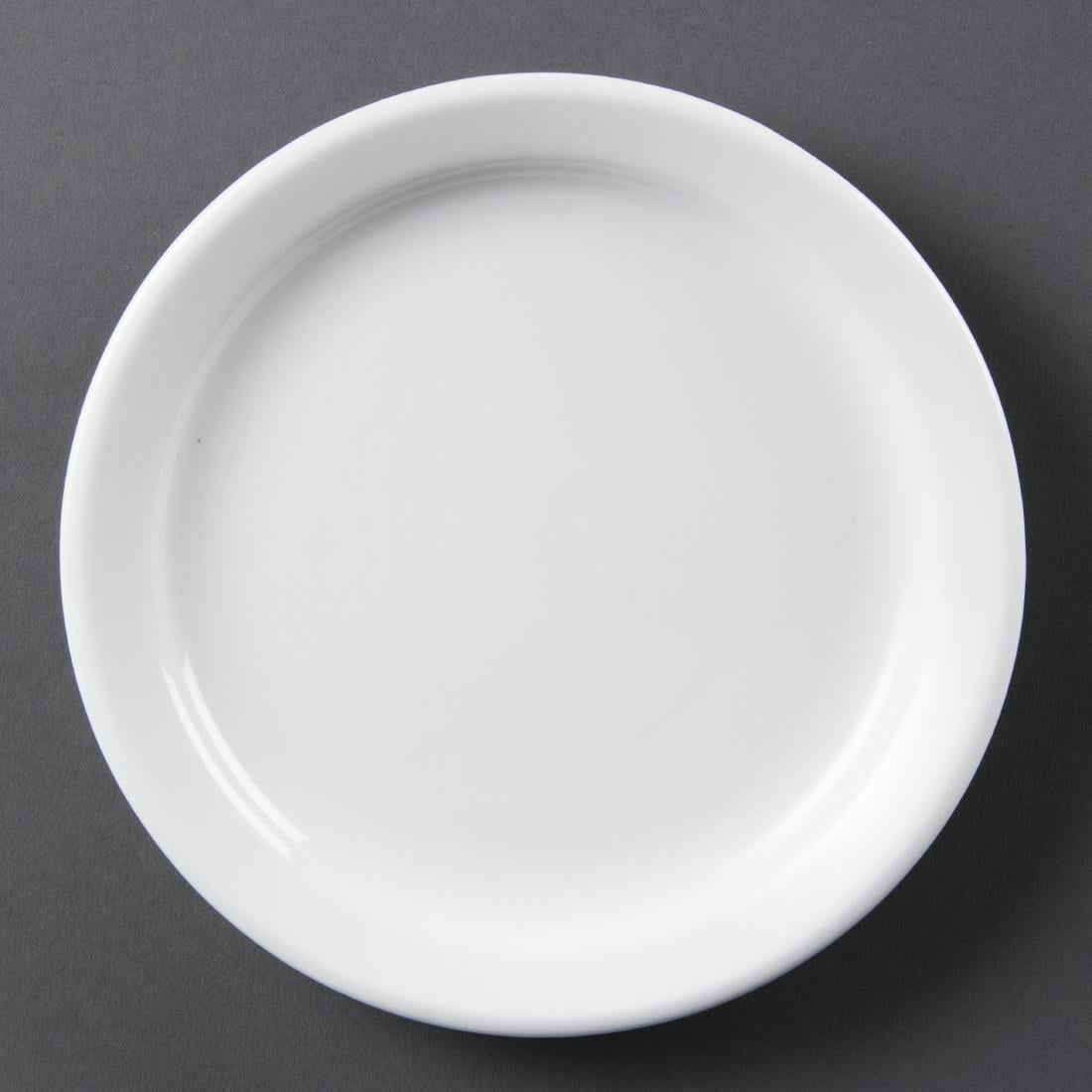 Assiettes à bord étroit Olympia Whiteware 180mm (lot de 12) — CB487